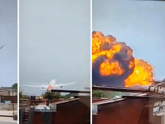 Il video dell'Air India che decolla ma dopo pochi secondi perde quota e si schianta 