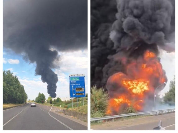 Autocisterna Gpl va fuori strada ed esplode nel Bolognese: morto l'autista, due feriti 