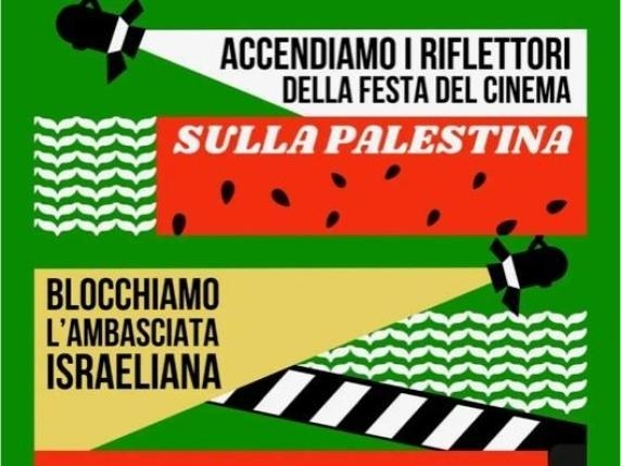 Protesta pro Pal in piazza alla Festa del cinema. La diretta video