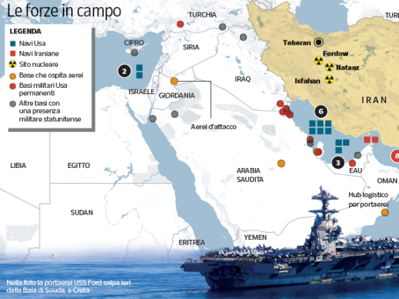 Portaerei, caccia, missili: l'Armada Usa sfida i pasdaran, tutte le forze in campo contro l'Iran