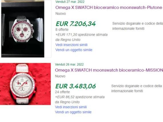 
                                    
                                MoonSwatch esaurito: viene venduto in Rete a 7.000 euro (contro i 250 di listino)