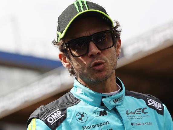 LE MANS, FRANCE - JUNE 11:  Valentino Rossi of Italy and Team WRT BMW attends the drivers group photo during previews for the 24 Hours of Le Mans at the Circuit de la Sarthe on June 11, 2024 in Le Mans, France. (Photo by Ker Robertson/Getty Images)