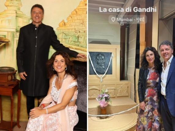 Renzi e la moglie Agnese in abiti indiani al matrimonio di Ambani (costato 600 milioni)