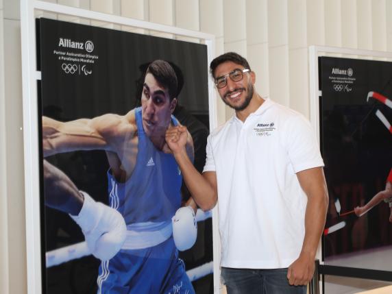 AZIZ ABBES MOUHIIDINE   ATLETA   SPORT  BOXE - ROAD TO PARIS VIENI A CONDIVIDERE 7 SOGNI - fotografo: MARMORINO IMAGOECONOMICA