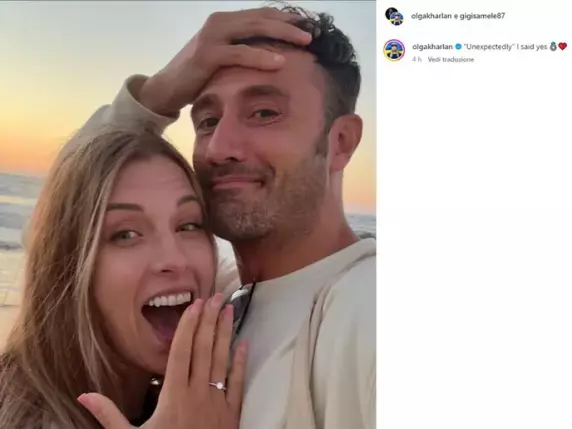 Luigi Samele, il bronzo della sciabola strappa il sì alla compagna ucraina Olga Kharlan: la foto dell'anello su Instagram