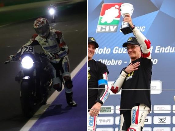 Alberto Rota, il fornaio-pilota che ha vinto il titolo a 61 anni a Misano spingendo la moto senza benzina