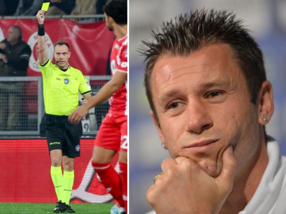 Monza-Milan, Cassano contro l'arbitro Feliciani: «Veramente scarso, era in malafede. Rocchi deve spiegare»