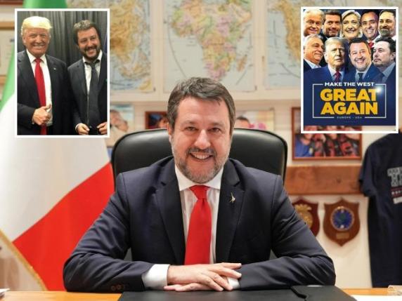 Salvini in cravatta rossa prepara il viaggio negli Usa e scommette su Orbán