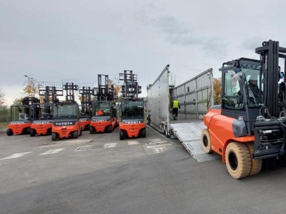 Dopo l’esplosione la Toyota Material Handling riparte: spediti i primi 12 carrelli elevatori