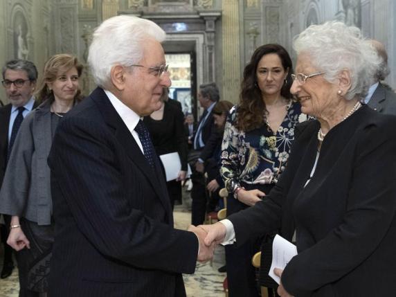 Liliana Segre: «Mattarella, per l'Italia è una grande fortuna averlo presidente»