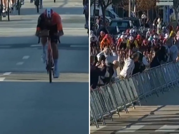 Ganna vince al Giro dell'Algarve, ma il gruppo sbaglia strada al traguardo e la tappa viene annullata