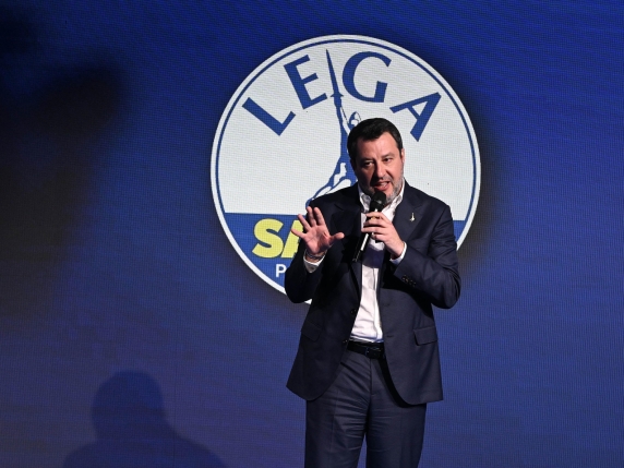 Matteo Salvini durante il Congresso Federale della Lega Il coraggio della Liberta alla Fortezza da Basso di Firenze 5 e 6 Aprile Firenze 05 Aprile 2025 ANSA/CLAUDIO GIOVANNINI