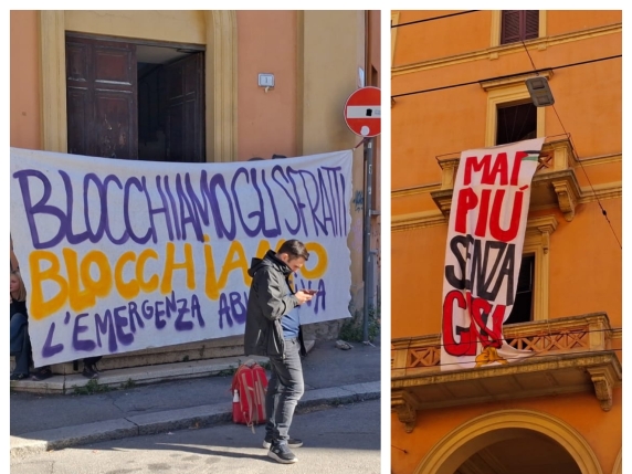 Dopo lo sfratto di Bologna gli attivisti occupano un palazzo: «Siamo in 142, i minorenni sono 72» Dopo lo sfratto di Bologna gli attivisti occupano un palazzo: «Siamo in 142, i minorenni sono 72»