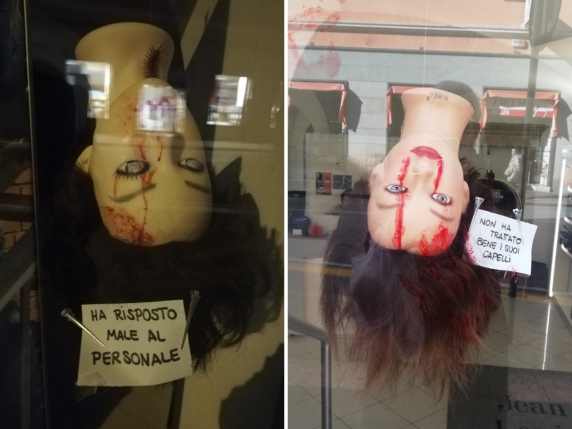 Halloween, la rappresentazione oggettivante del corpo femminile in una vetrina di salone: un esempio di cattivo gusto o un problema più profondo?