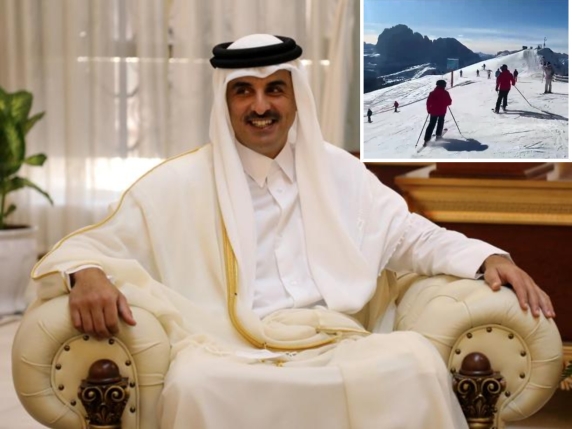 La scorta dell'emiro Al Thani «esplora» la scuola di sci in Val Gardena: «Presto verrà qui in vacanza»