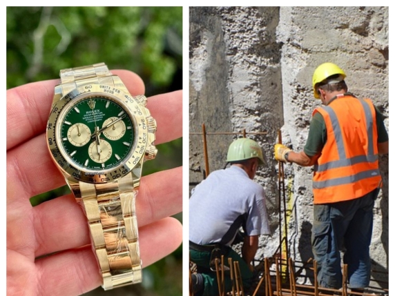 Operaio perde Rolex da 16.000 euro nel calcestruzzo: richiesta di risarcimento respinta