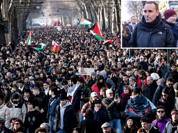 Corteo Askatasuna a Torino, città blindata: posti di blocco e controlli, in piazza anche Zerocalcare 