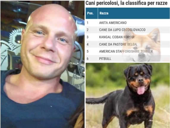 Civitavecchia, il processo ai padroni dei tre rottweiler che sbranarono Paolo Pasqualini. «Per quanto tempo li lasciarono a digiuno?»