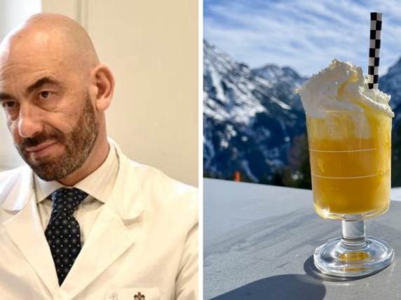 La dieta gialla della montagna, Matteo Bassetti: "Bombardino? Se lo bevete di giorno sbagliate. Ok la polenta anche a colazione"