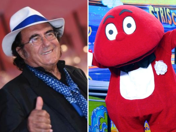 Al Bano inviato speciale di «Striscia» nei panni del Gabibbo: malmenato e spinto a terra da un ragazzo. «Ma si è fatto male lui»