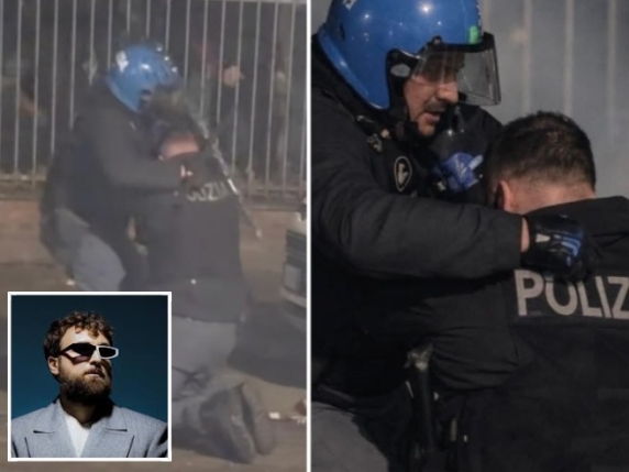 Dargen D'Amico e la foto «taroccata» degli scontri a Torino, la risposta dell'Ansa alla denuncia al Festival di Sanremo: «Noi corretti»