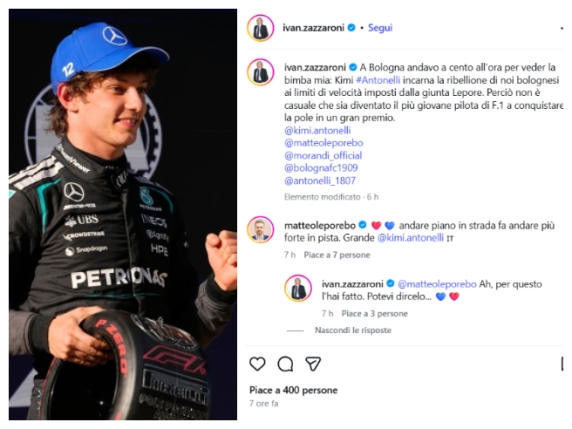 Zazzaroni e la pole di Kimi Antonelli: «È la ribellione al limite dei 30 all'ora»