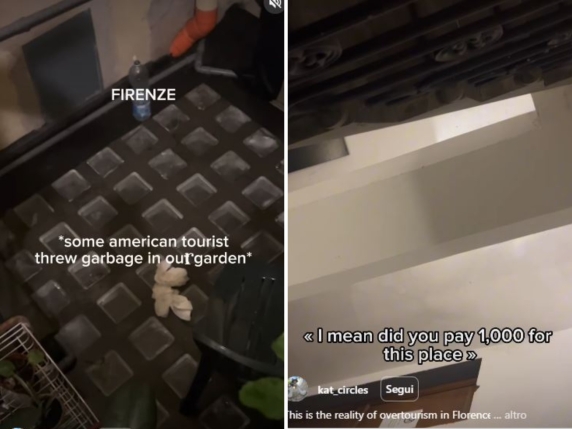 «Pago mille euro» e il turista lancia i rifiuti dalla finestra: Firenze, dove i residenti diventano intrusi