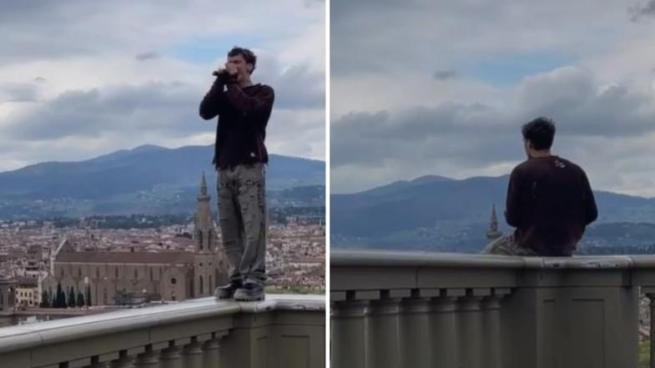 Blanco a Firenze, il video dello show improvvisato (sulla spalletta di Piazzale Michelangelo)