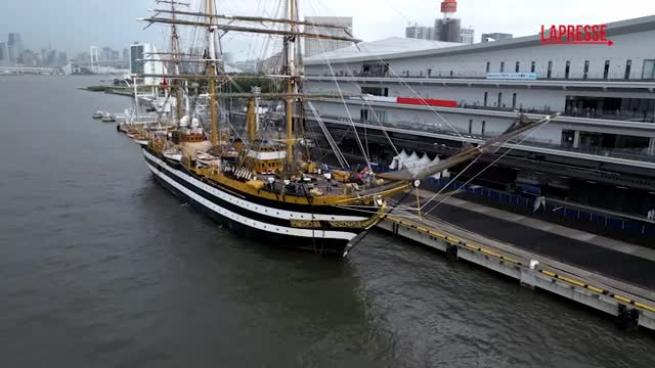 Nave Amerigo Vespucci, conclusa la terza tappa a Tokyo: la cerimonia