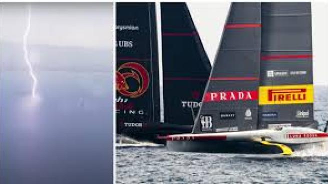 Luna Rossa, cade un fulmine davanti alla barca, ma vince contro New Zealand