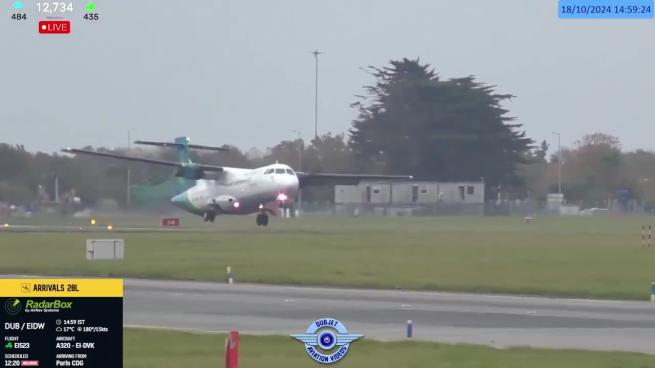 L'aereo tenta due volte l'atterraggio a Dublino, ma le raffiche di vento sono troppo forti: volo dirottato su Belfast