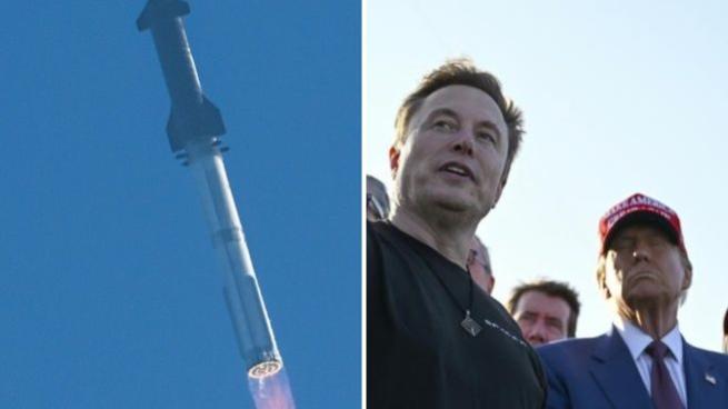 Trump vola in Texas e assiste con Musk al lancio del razzo Starship