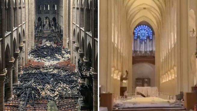 Dentro Notre-Dame restaurata: ecco come appare la cattedrale rimessa a nuovo dopo l'incendio