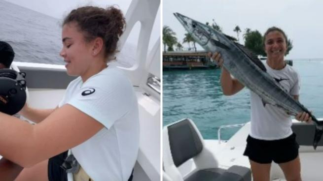 Jasmine Paolini e Sara Errani in vacanza insieme alle Maldive: l'impegnativa e divertente battuta di pesca