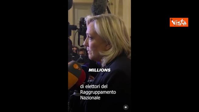 Le Pen: «Presentiamo una mozione di censura e voteremo a favore della sfiducia del Governo»