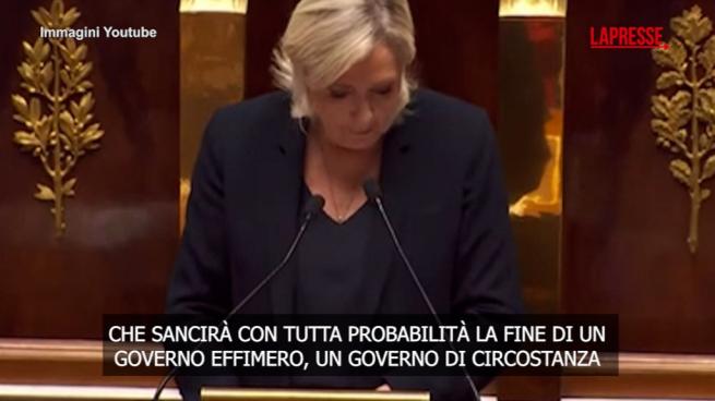 Francia, Marine Le Pen: «È la fine di un governo effimero»