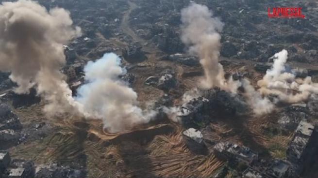 Gaza, Idf diffonde video di tunnel distrutti a Jabaliya