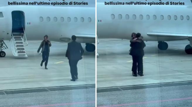 Cecilia Sala, il video dell'abbraccio con il fidanzato appena atterrata in Italia