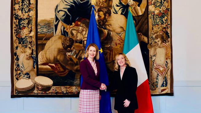 Ue, Kaja Kallas incontra Giorgia Meloni a Palazzo Chigi