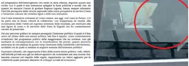 Inchiesta di Genova, il documento di Toti. «Da parte mia nessuna corruzione. Ogni euro usato per il bene pubblico»