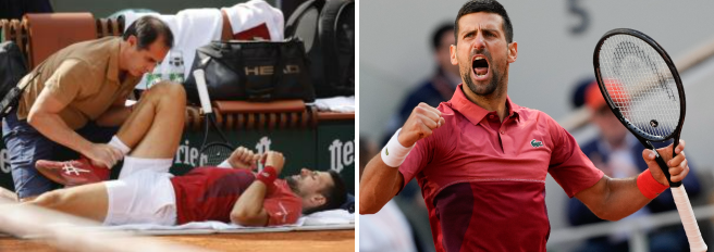 Djokovic batte Cerundolo al Roland Garros anche con un infortunio al ginocchio, poi lancia l'allarme: «Non so se posso continuare». Sinner rimanda il n.1