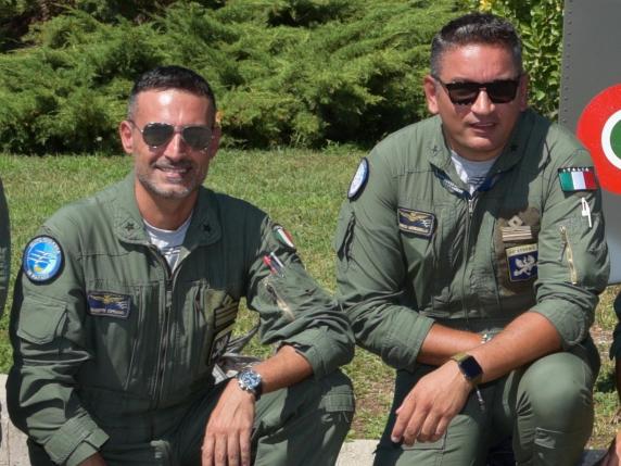 Il tenente colonnello Giuseppe Cipriano e il maggiore Marco Meneghello le vittime dell'incidente aereo di Guidonia