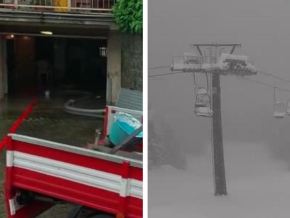 Maltempo in Veneto, famiglie evacuate, allagamenti e smottamenti: in montagna torna la neve
