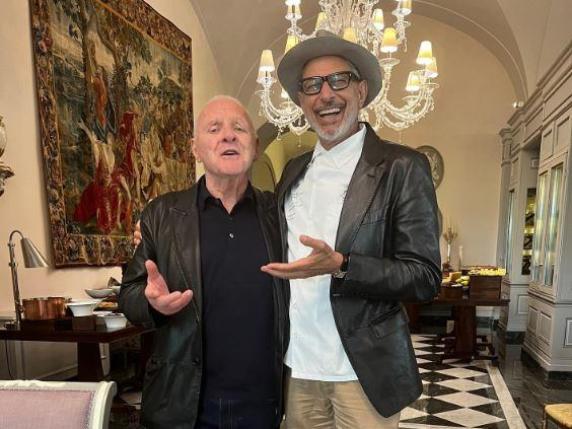 Anthony Hopkins a Firenze con Jeff Goldblum
