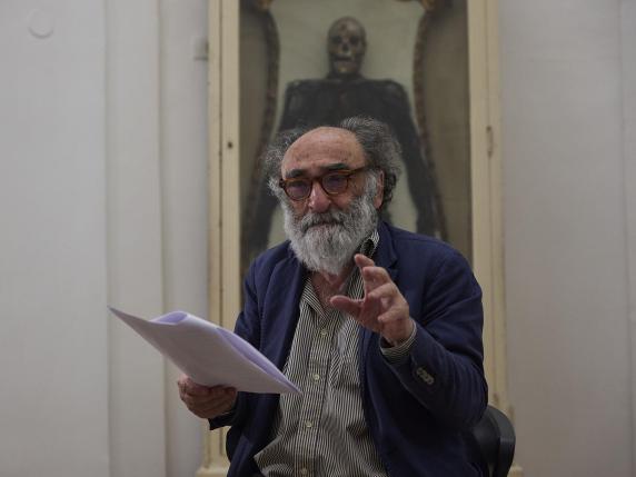 Alessandro Haber legge Gabriele Tinti al Museo Sansevero