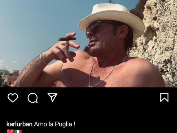 Karl Urban, l'«Eomer» de «Il signore degli Anelli», sceglie la Puglia per le sue vacanze