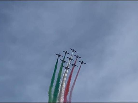 Le Frecce Tricolori hanno sorvolato l'autodromo di Monza in occasione del 94esimo Gran Premio d'Italia.