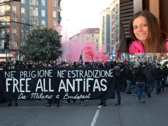 Corteo per Ilaria Salis, l'anarchica milanese in carcere a Budapest