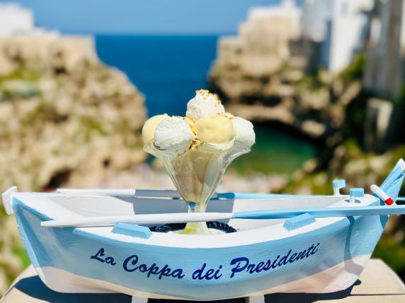 A Polignano nasce il gelato per il G7: la «coppa dei presidenti» è un omaggio alle eccellenze italiane