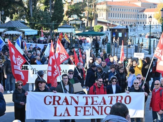 Protesta lavoratori La Fenice